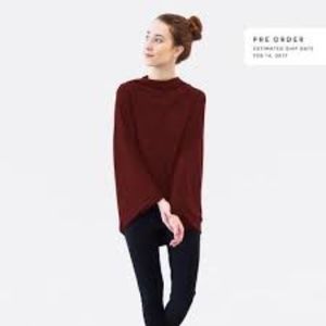 Encirled Chrysalis Cardi  - Petite / Deep Burgundy